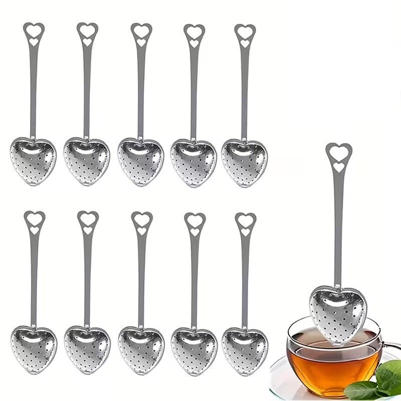 Teesiebe in Herzform aus hochwertigem Edelstahl - Calitronshop.com