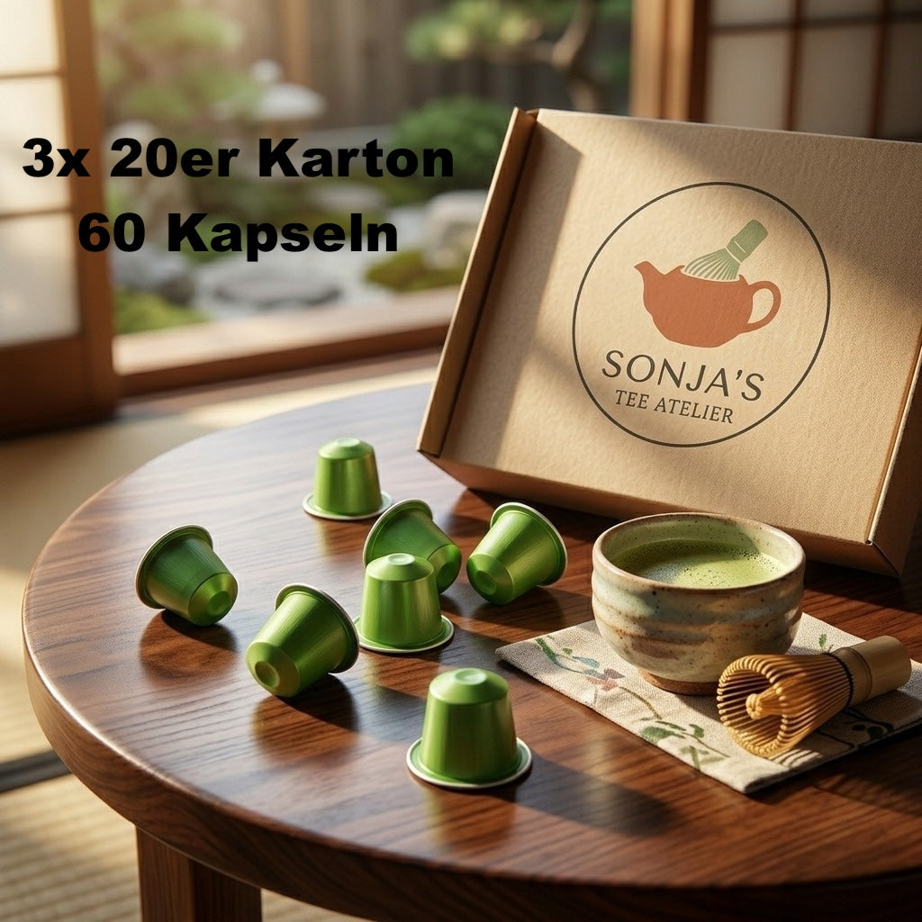 Nespresso® kompatible Bio-Matcha-Tee-Kapseln | Premium Zeremoniequalität