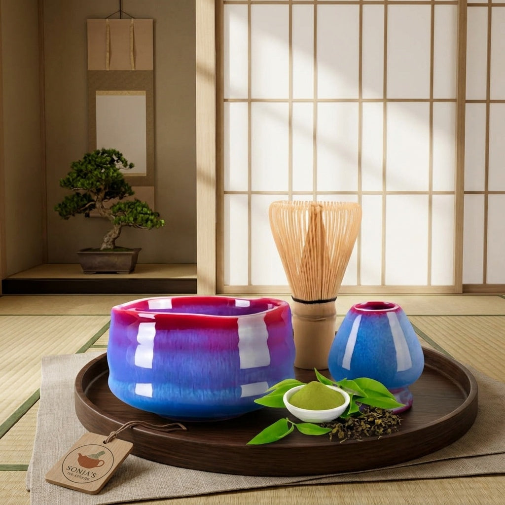 Coffret Matcha Brume avec fouet au thé vert