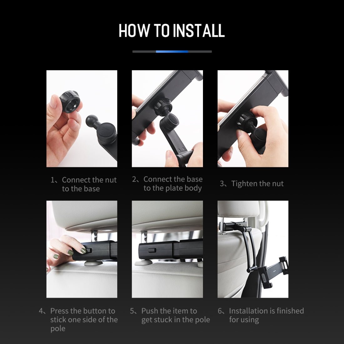 Autohalterung für Handy & Tablet - Halterung für Kopfstütze - Calitronshop.com