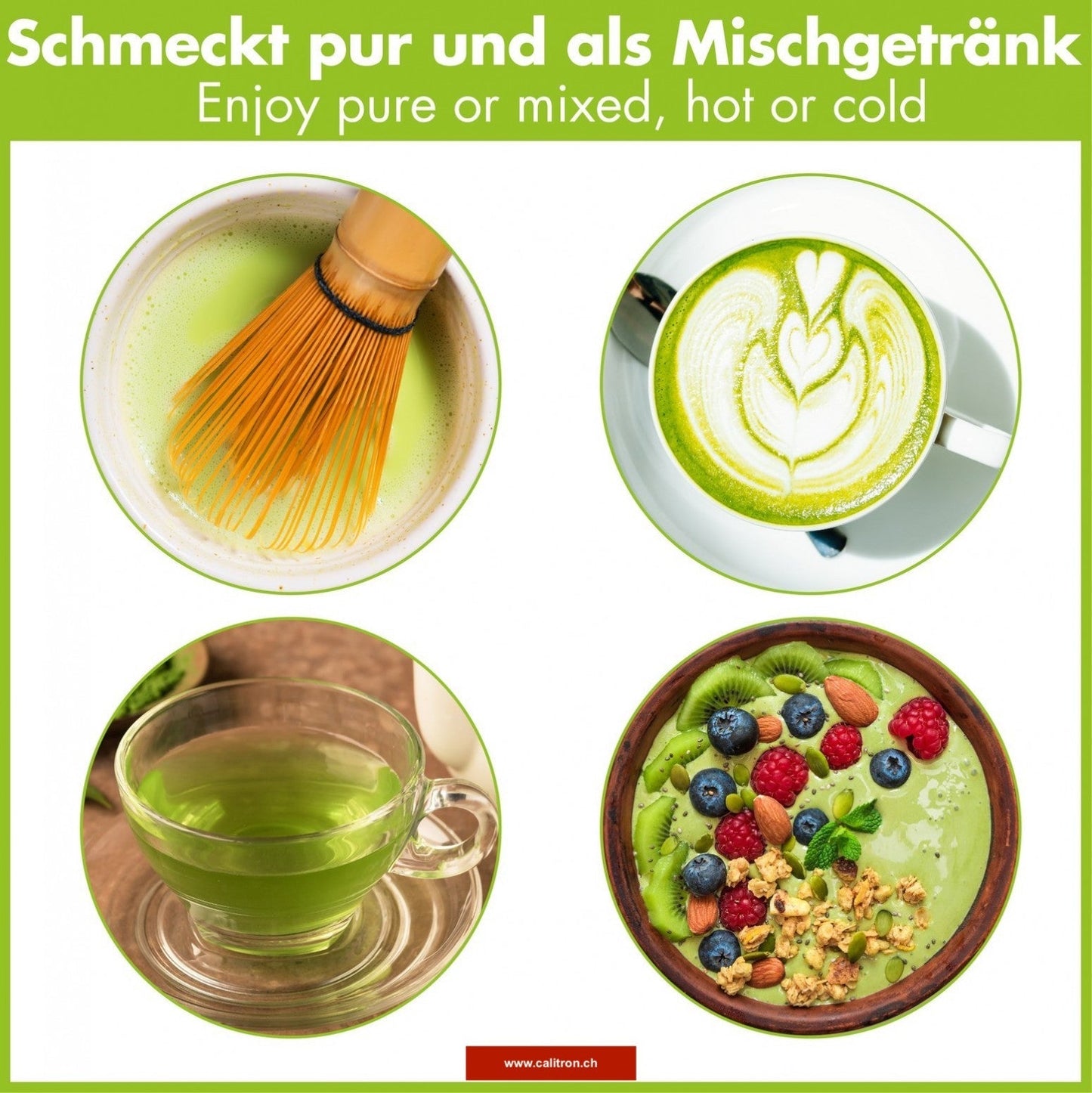 Bio Matcha Tee Japan Premium Qualität, 100g - Calitronshop.com
