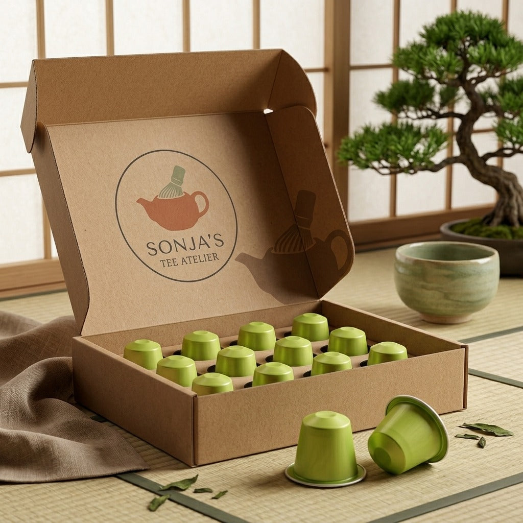Nespresso® kompatible Bio-Matcha-Tee-Kapseln | Premium Zeremoniequalität