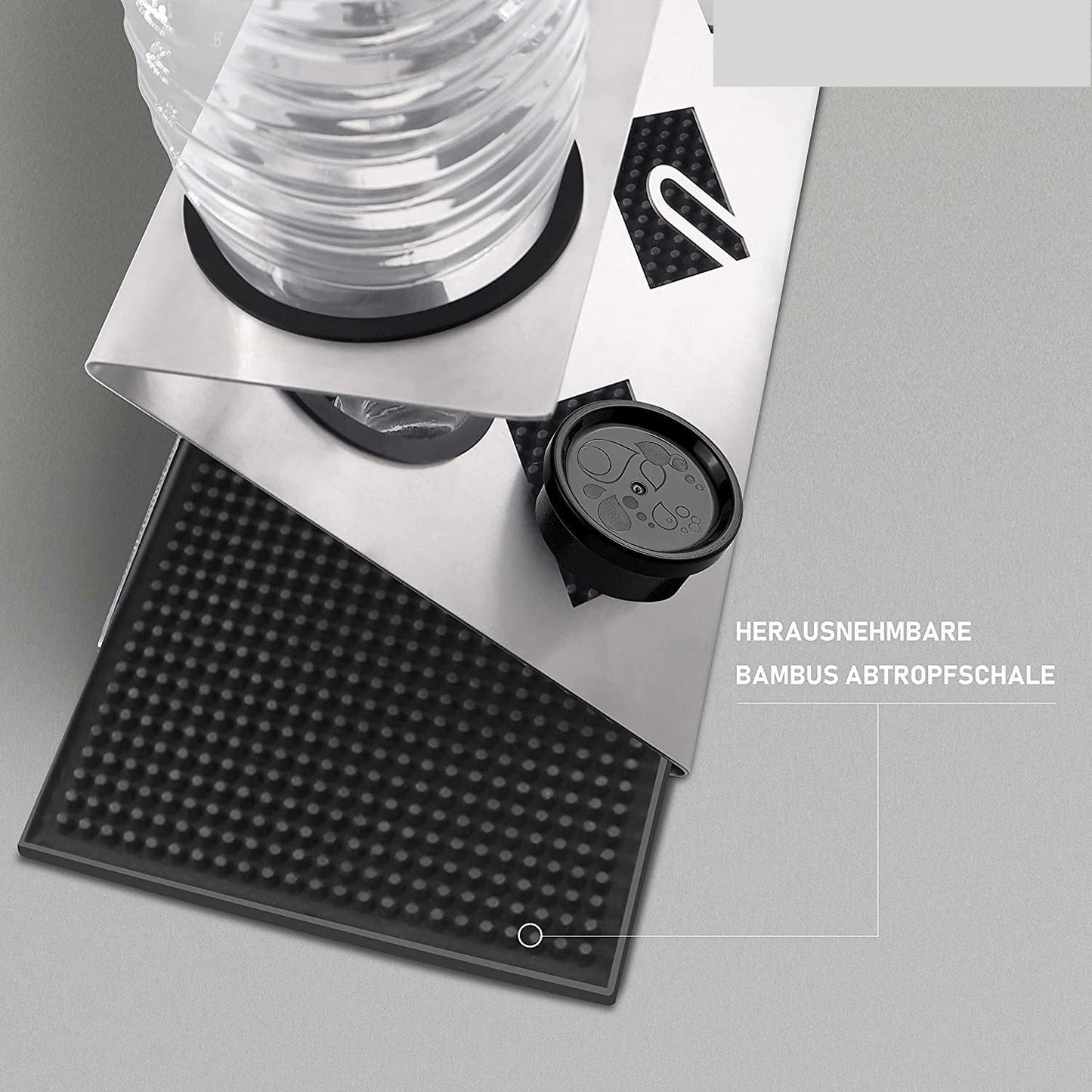 Flaschenhalter Edelstahl für 3 Flaschen Z- Silber Sodastream - Calitronshop.com