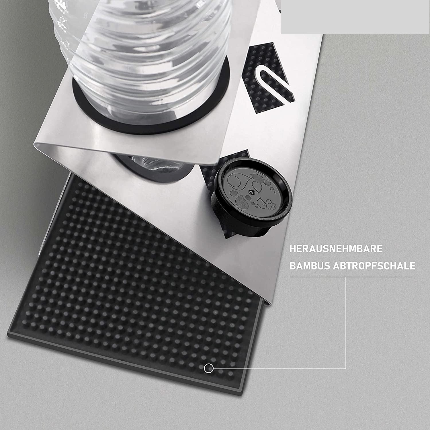 Flaschenhalter Edelstahl für 3 Flaschen Z- Silber Sodastream - Calitronshop.com