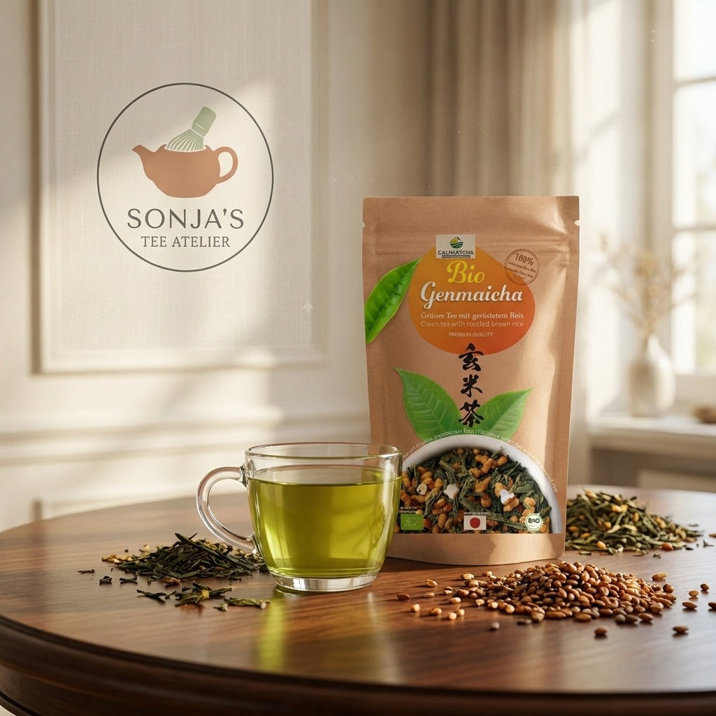 Japanischer Bio Genmaicha Premium (120g) | Klassischer Reistee mit geröstetem Vollkornreis Japanischer Bio Genmaicha Premium, 120g - warenland.ch
