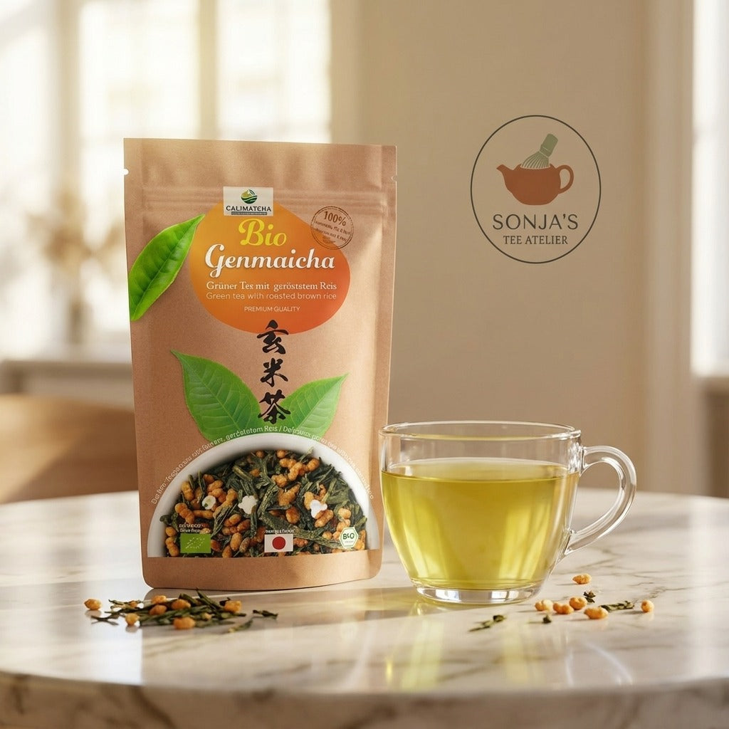 Japanischer Bio Genmaicha Premium (120g) | Klassischer Reistee mit geröstetem Vollkornreis Japanischer Bio Genmaicha Premium, 120g - warenland.ch