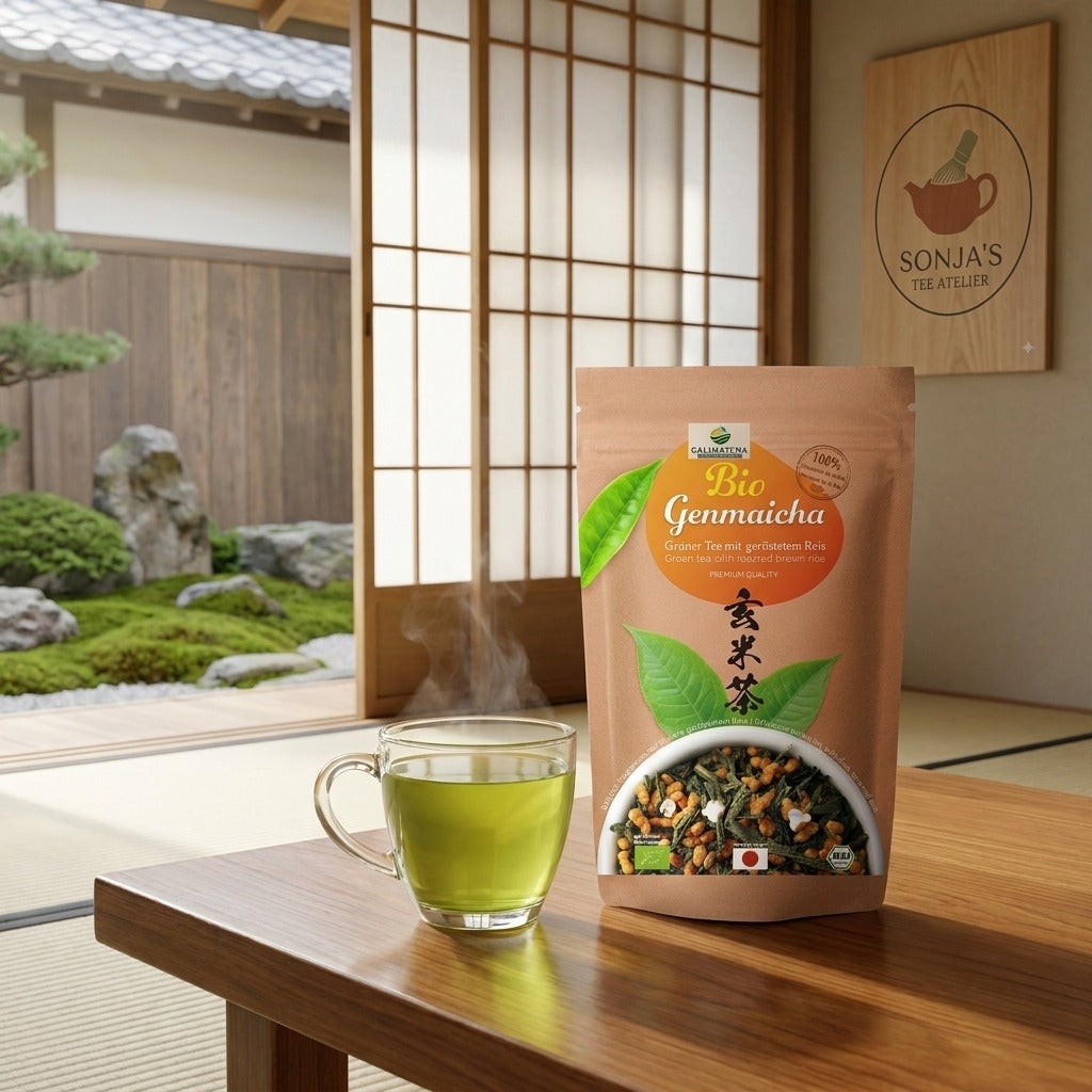 Japanischer Bio Genmaicha Premium (120g) | Klassischer Reistee mit geröstetem Vollkornreis Japanischer Bio Genmaicha Premium, 120g - warenland.ch
