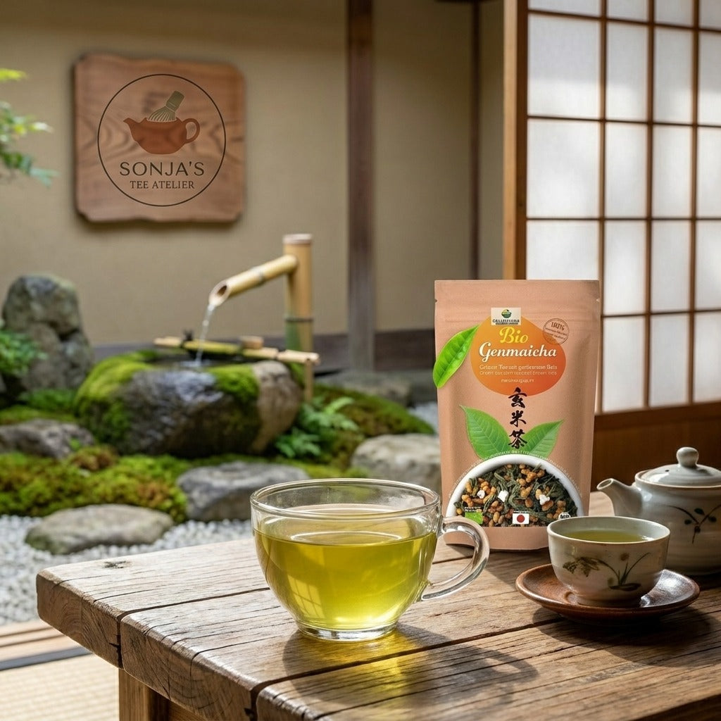 Japanischer Bio Genmaicha Premium (120g) | Klassischer Reistee mit geröstetem Vollkornreis Japanischer Bio Genmaicha Premium, 120g - warenland.ch