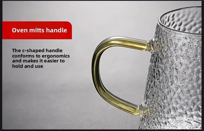 Hochwertige Borosilikatglas - Teekanne gehämmertes Glas 750ml - Calitronshop.com