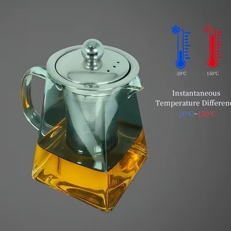 Individuell und zeitlos Glasteekanne aus hochwertigem Borosilikatglas 950 ml - Calitronshop.com