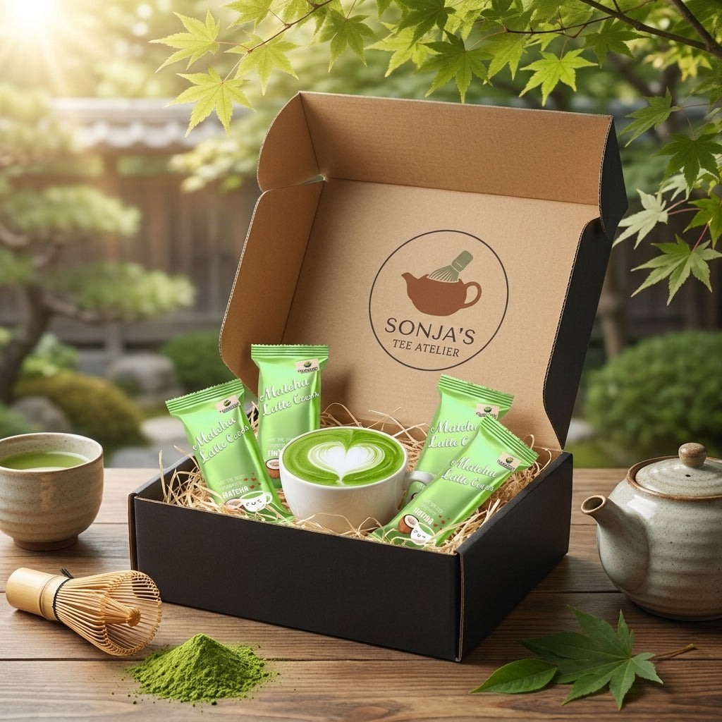 Matcha Coconut Latte – Instant Latte Mix without sugar, 10 x 40g portion sachets