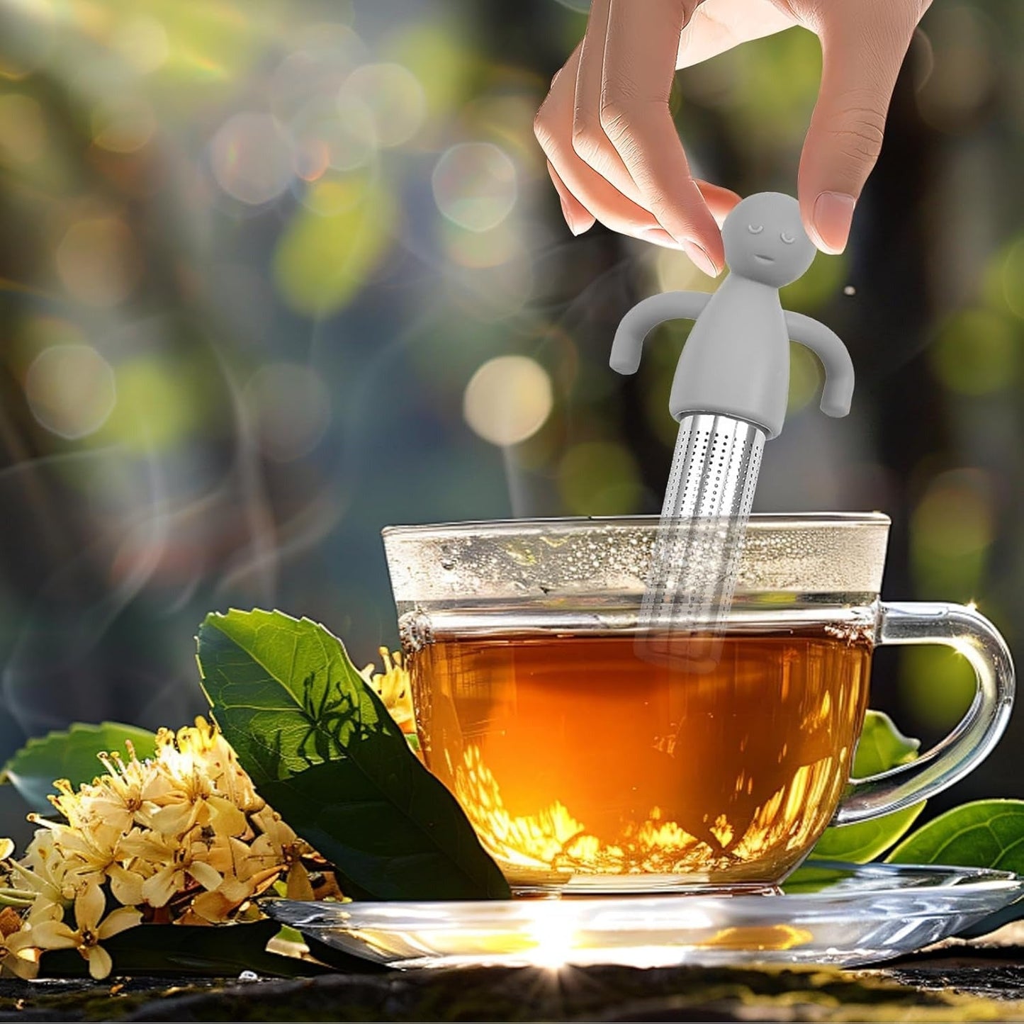 Loser Tee Infuser aus Edelstahl mit feiner Masche & Silikondeckeln - Calitronshop.com