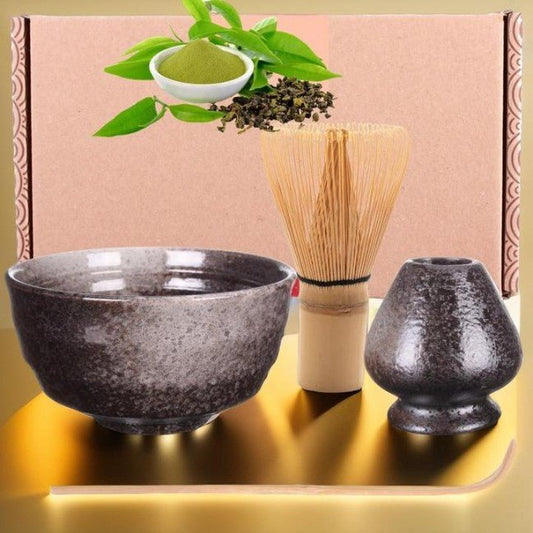 Matcha Grün Tee Set Buraun inkl. Matcha Besen - Calitronshop.com