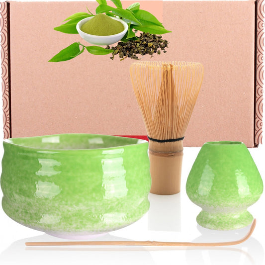 Matcha Tee Set Moegi inkl. Bambus Besen Geschenk