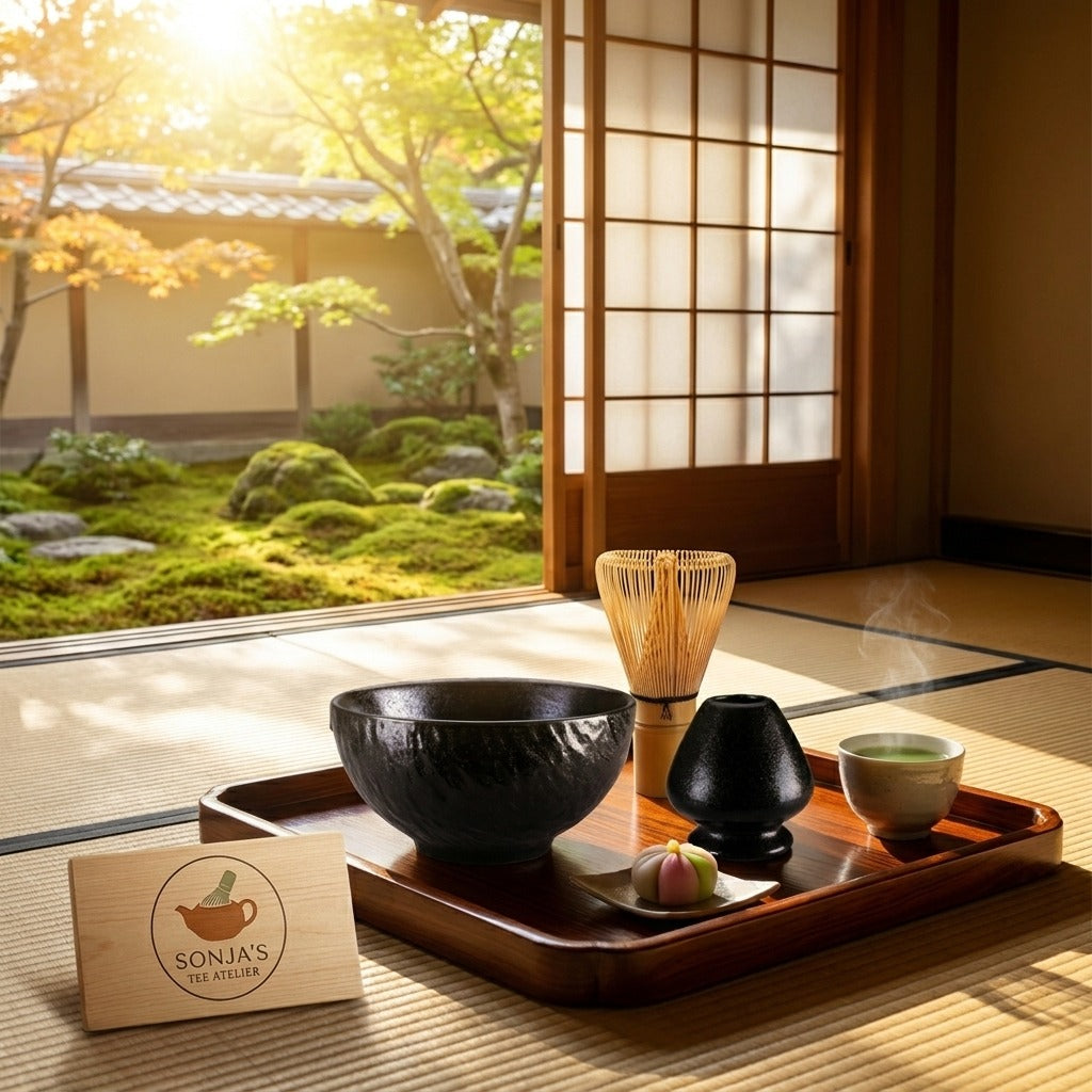 Coffret Matcha Rokku Ishi avec fouet à matcha, idée cadeau