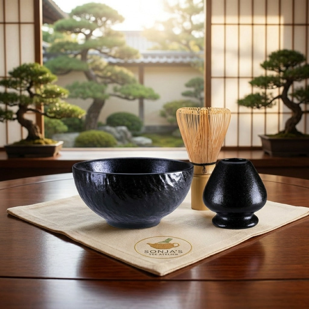 Coffret Matcha Rokku Ishi avec fouet à matcha, idée cadeau
