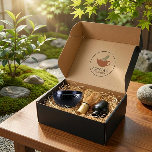 Matcha Set „Rokku Ishi“ – Tradition trifft Moderne  mit Naturstein-Finish | Das perfekte Geschenk für Teeliebhaber