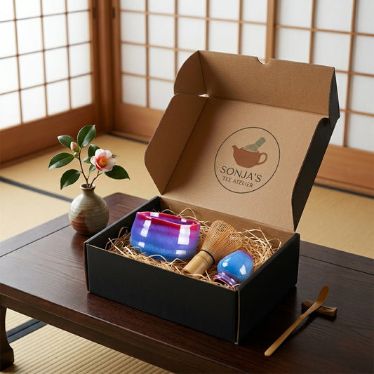 Matcha-Set „Nebel“ – inkl. Schale, Besen, Löffel & Besenhalter