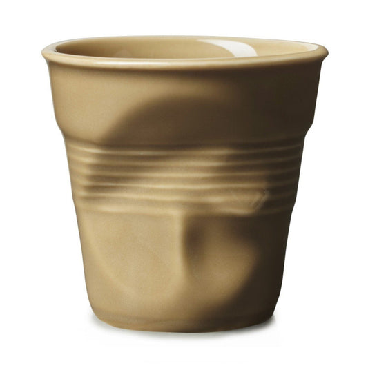 Revol Knickbecher – Porzellanbecher im Crumple - Design havanna - Calitronshop.com