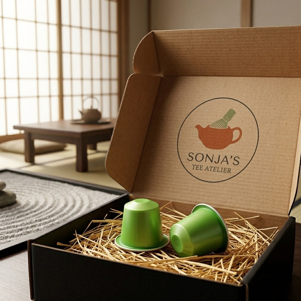Nespresso® kompatible Bio-Matcha-Tee-Kapseln | Premium Zeremoniequalität