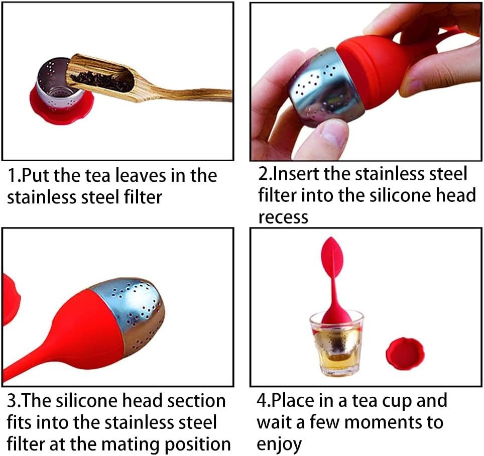 Teeei aus Edelstahl und Silikon Kreatives Geschenk - Calitronshop.com