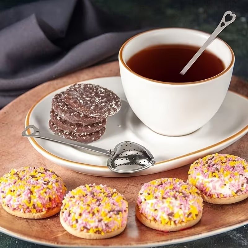 Teesiebe in Herzform aus hochwertigem Edelstahl - Calitronshop.com