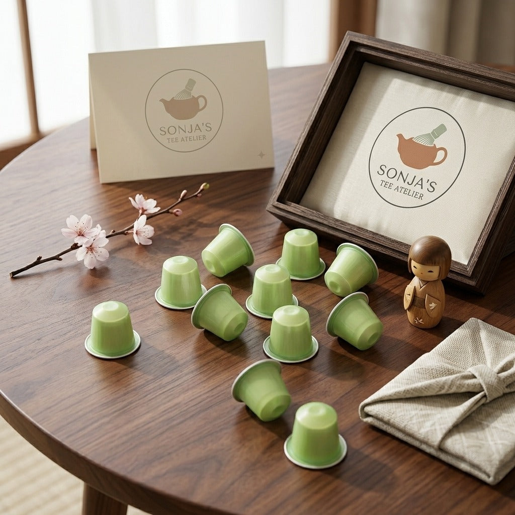 Nespresso® kompatible Bio-Matcha-Tee-Kapseln | Premium Zeremoniequalität
